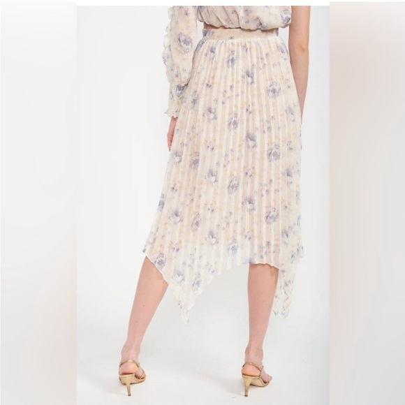 Anthropologie En Saison Pleated Floral kika Skirt size small - Picture 1 of 13